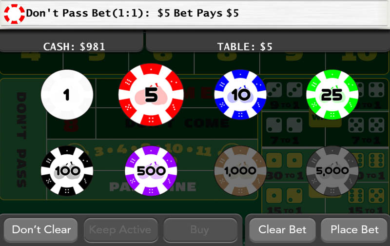 Orchard's Craps,Noppa,Arpa,Uhkapeli,Kasino,Noppapeli,Craps,kuva 
	